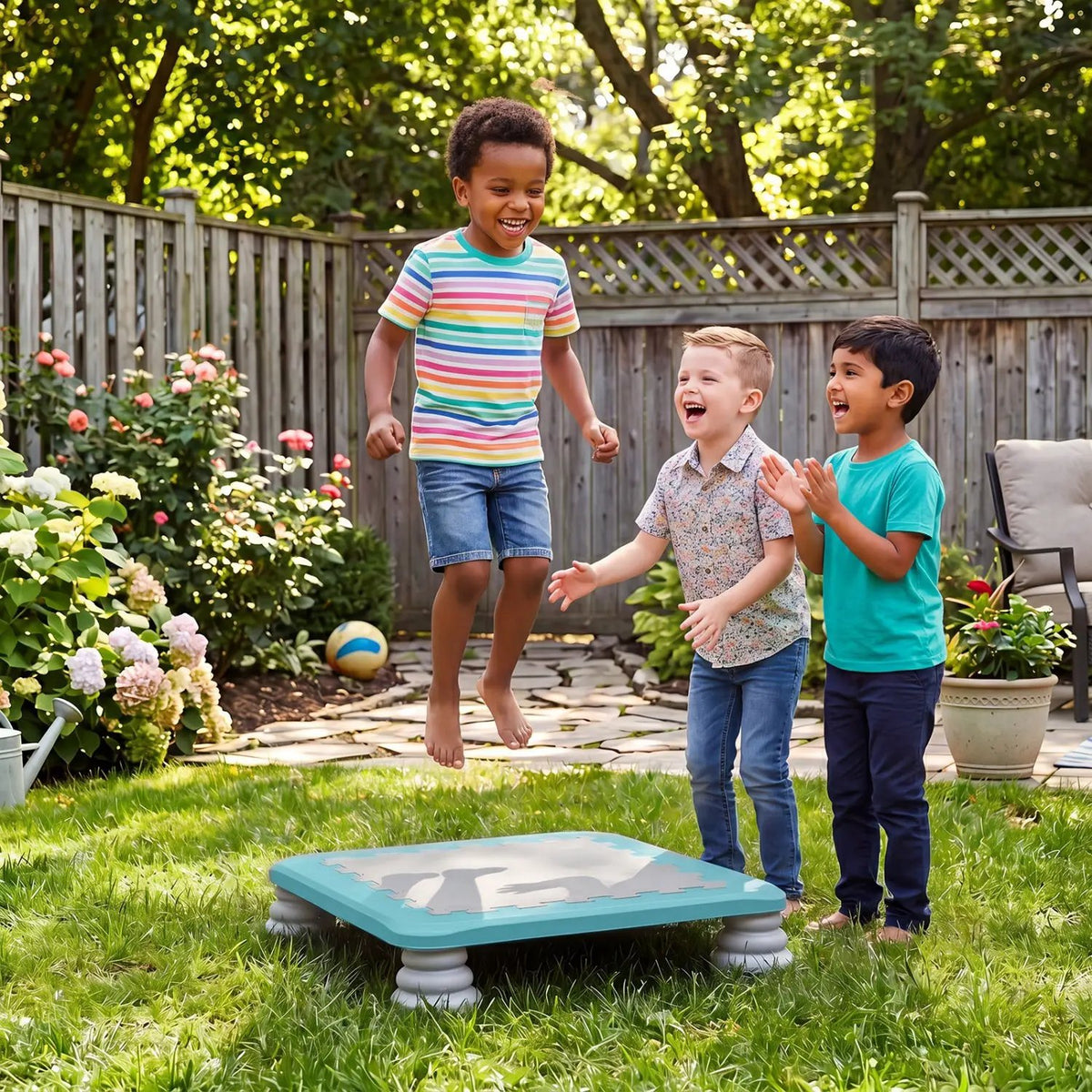 Kids Mini Trampoline 25.5 Inch with Non-Slip Foot Pads, photo 2 of 24