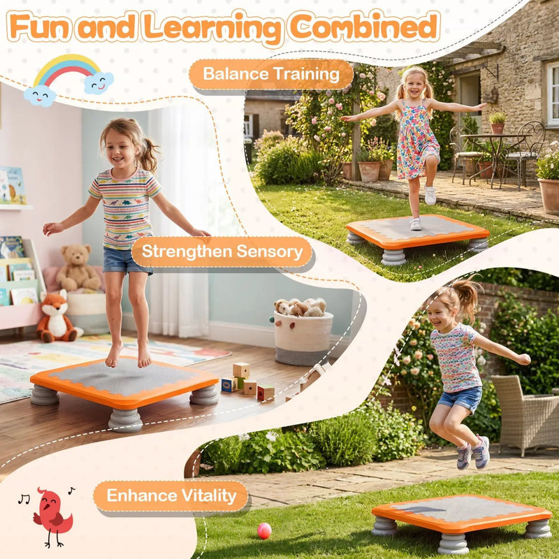 Kids Mini Trampoline 25.5 Inch with Non-Slip Foot Pads by DirectDeals