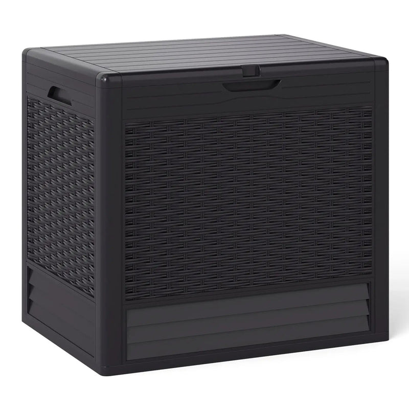 25 Gallon Outdoor Storage Box with Rattan Pattern by DirectDeals