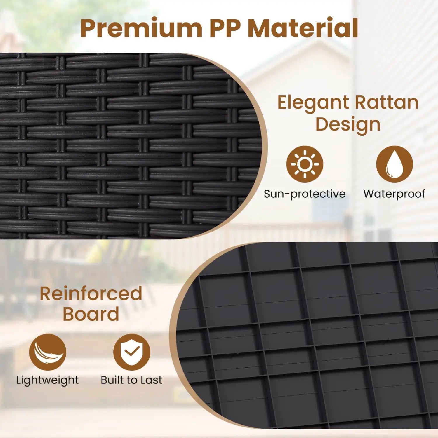 25 Gallon Outdoor Storage Box with Rattan Pattern by DirectDeals