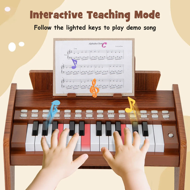 25 Keys Kids Piano Keyboard with Adjustable Speed and Volume by DirectDeals