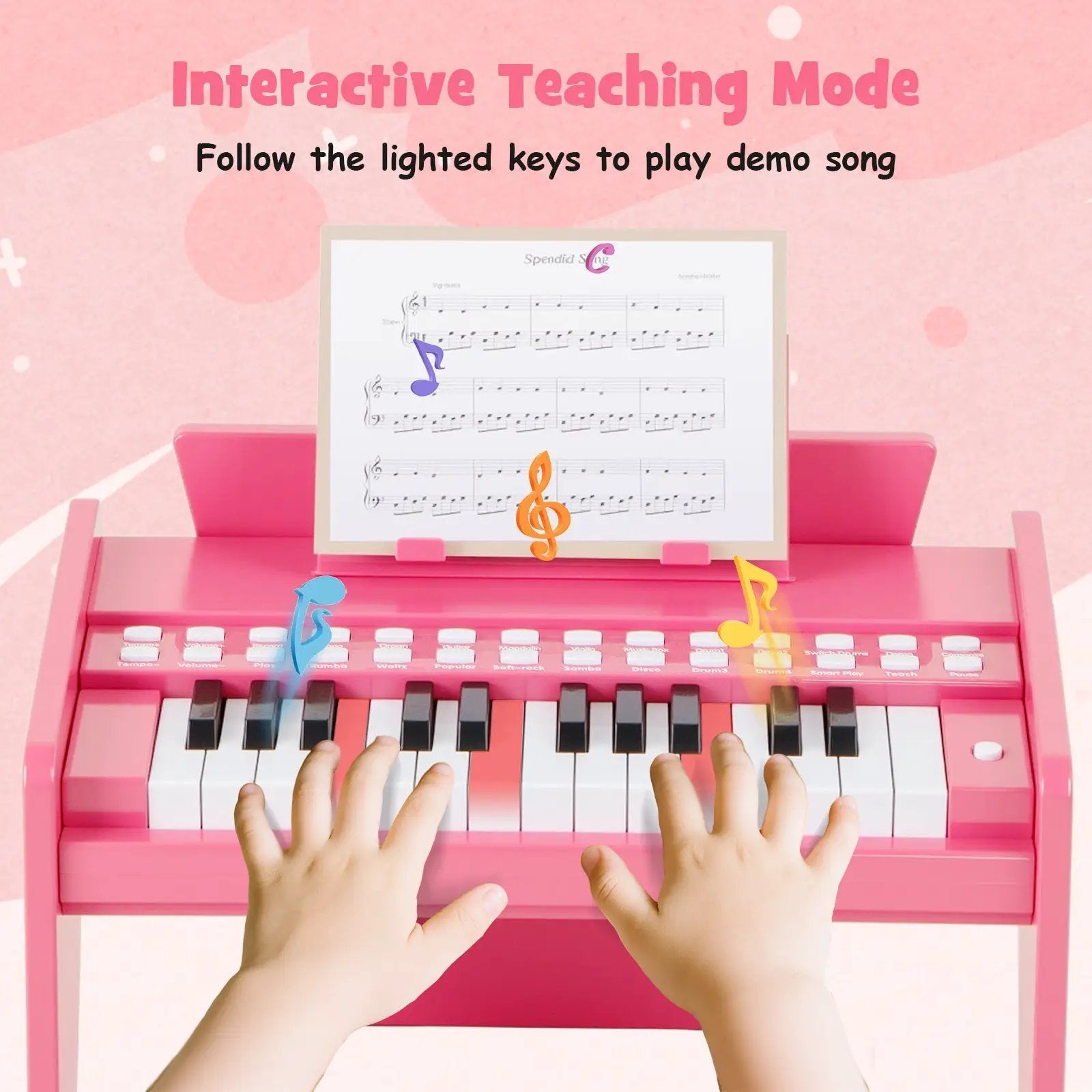 25 Keys Kids Piano Keyboard with Adjustable Speed and Volume by DirectDeals