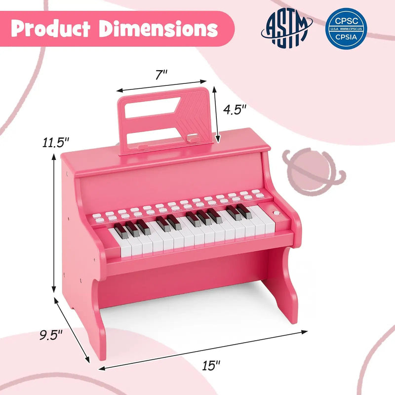 25 Keys Kids Piano Keyboard with Adjustable Speed and Teaching Mode by DirectDeals