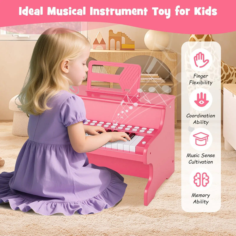 25 Keys Kids Piano Keyboard with Adjustable Speed and Teaching Mode by DirectDeals