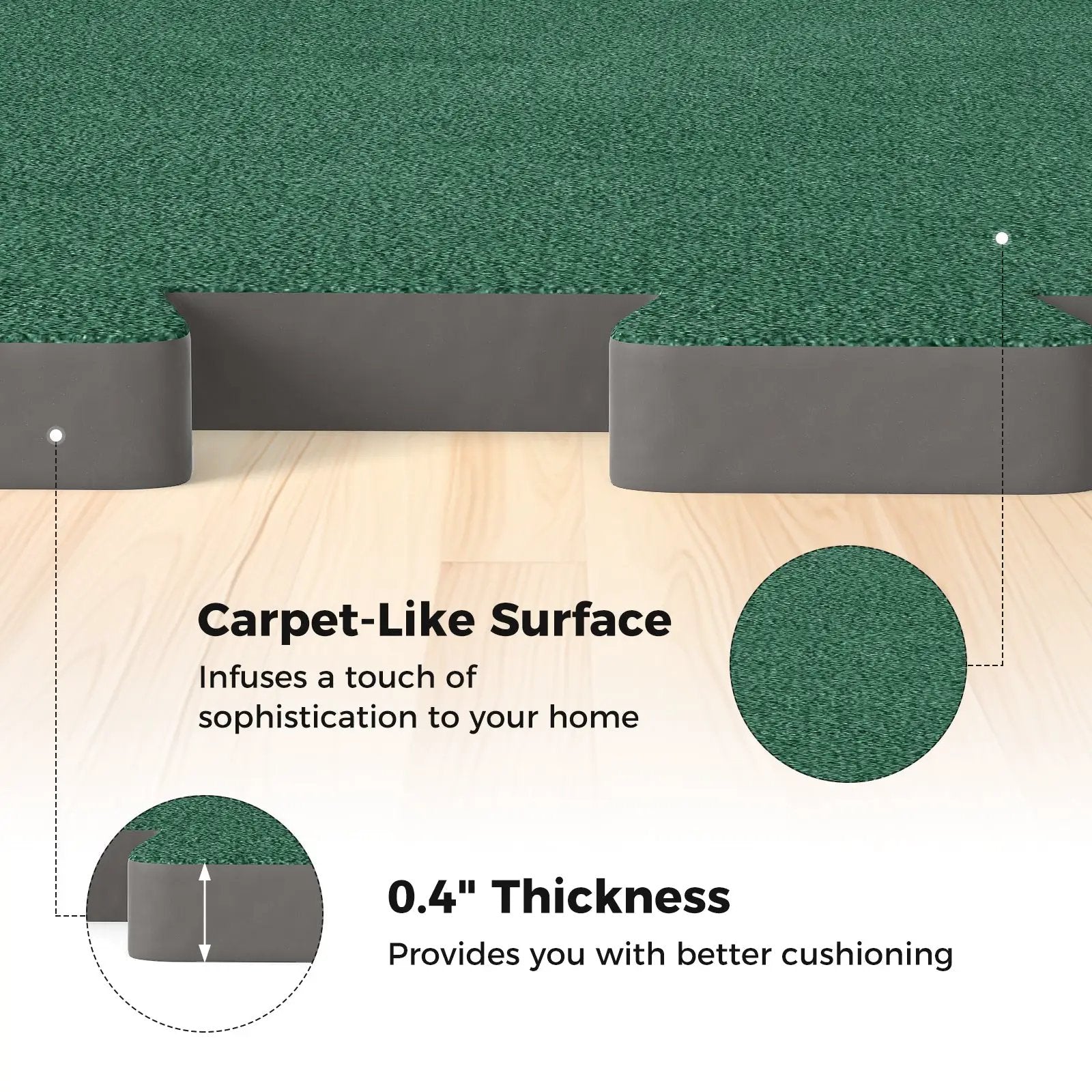 25 Pack-100 Sq.Ft. Foam Floor Tiles Interlocking Carpet Tiles with Edge Borders by DirectDeals