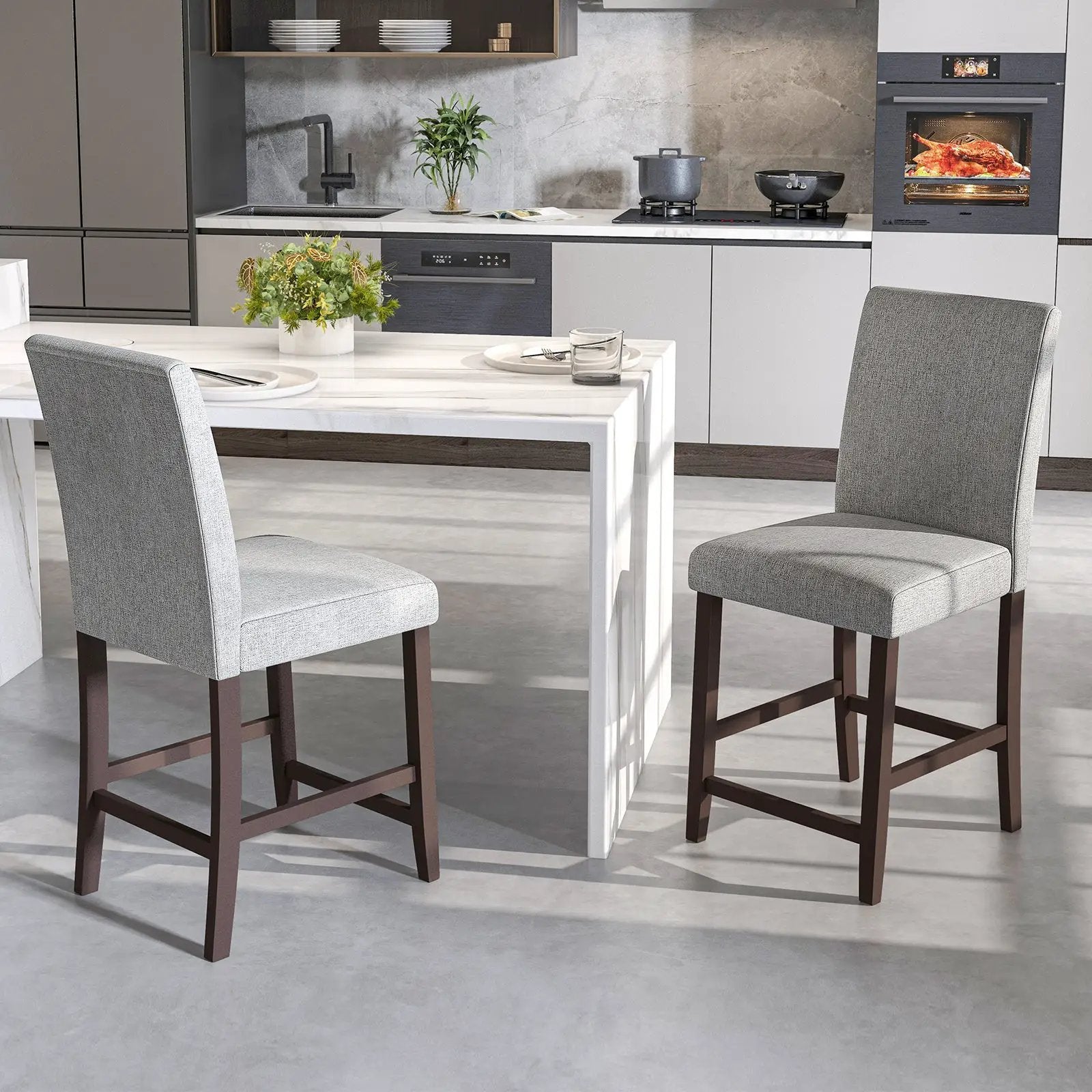 25 Inch Counter Height Set of 2 Bar Stools by DirectDeals