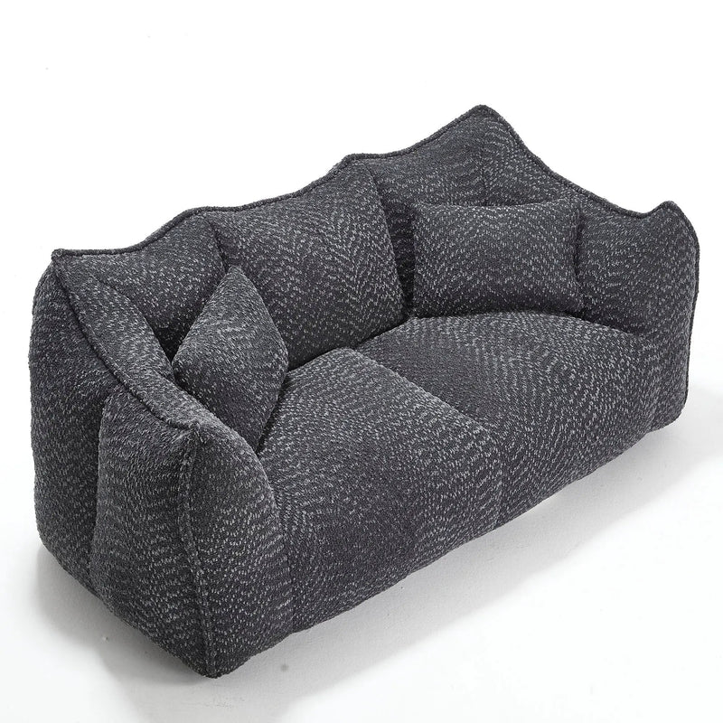 Comfortable Dual Beanbag Chair With High Resilience Foam Core For 2 People by HouseOfZazla