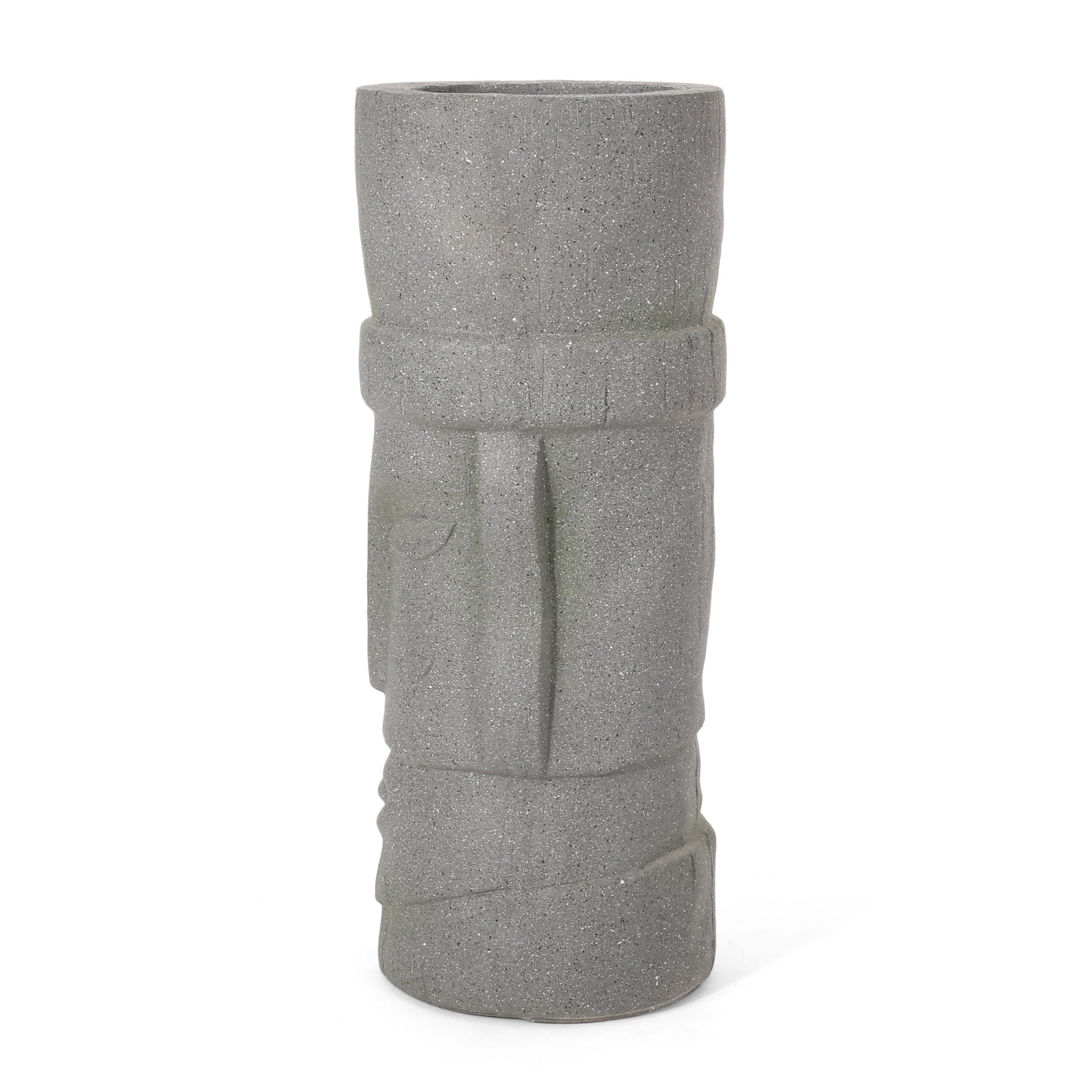 Classic Flower Planter With Magnesium Oxide Material - Stone Gray by HouseOfZazla