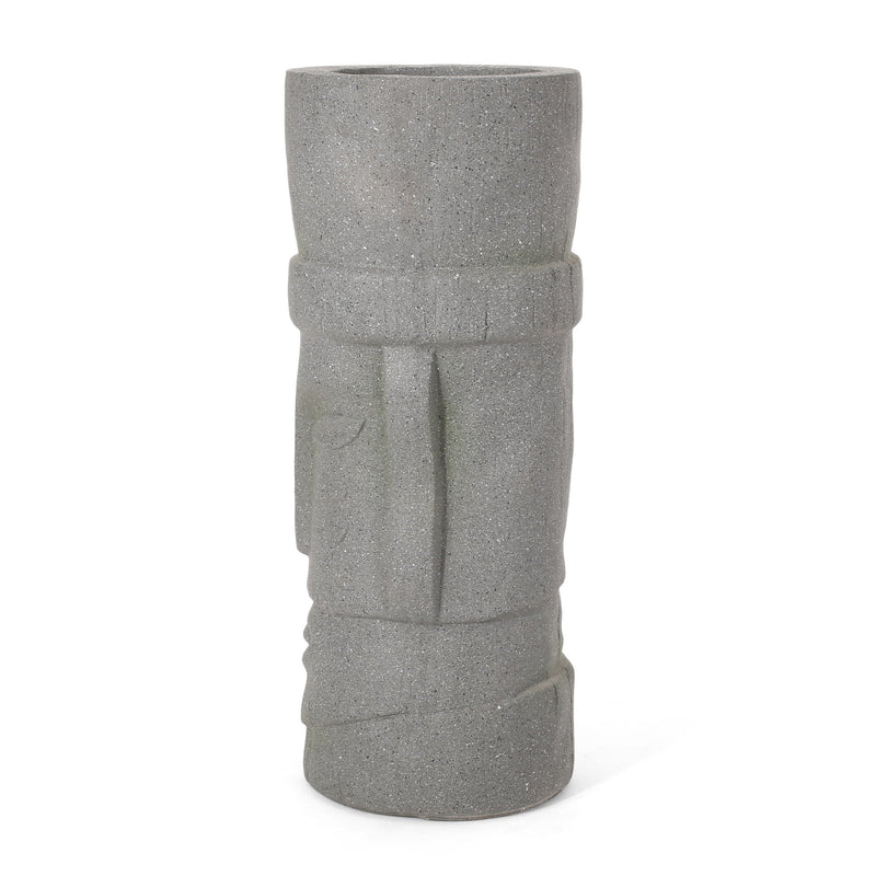 Classic Flower Planter With Magnesium Oxide Material - Stone Gray by HouseOfZazla