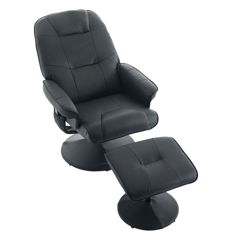 360° Swivel Reclining Chair With Wrapped Base, 5 Point Vibration Massage by HouseOfZazla