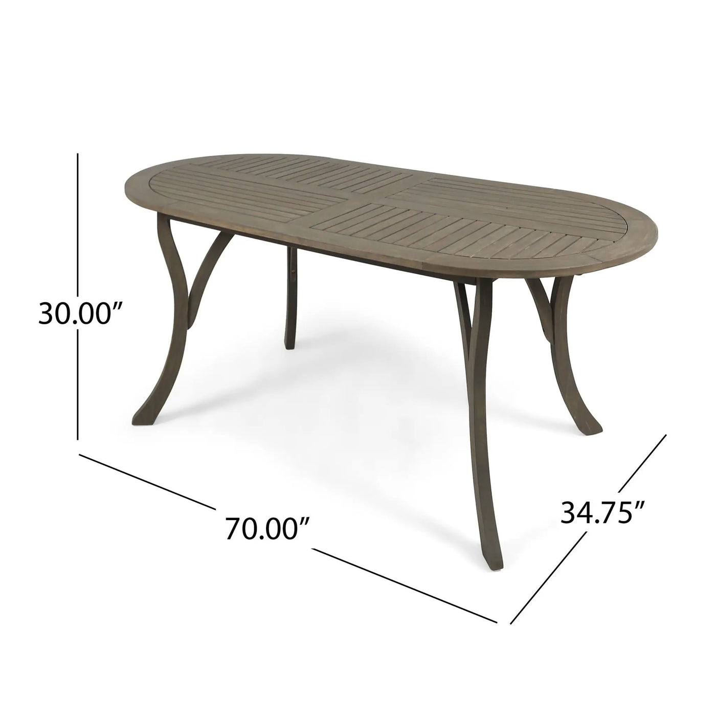 Outdoor Table With Smooth Lines, Slat Top by HouseOfZazla