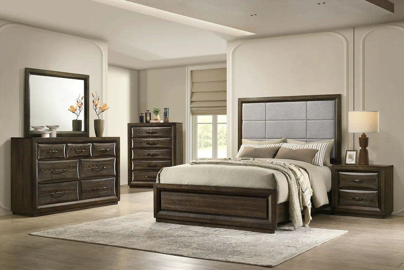 Atlas 5-piece Queen Bedroom Set Dark Oak by Unique Piece Furniture