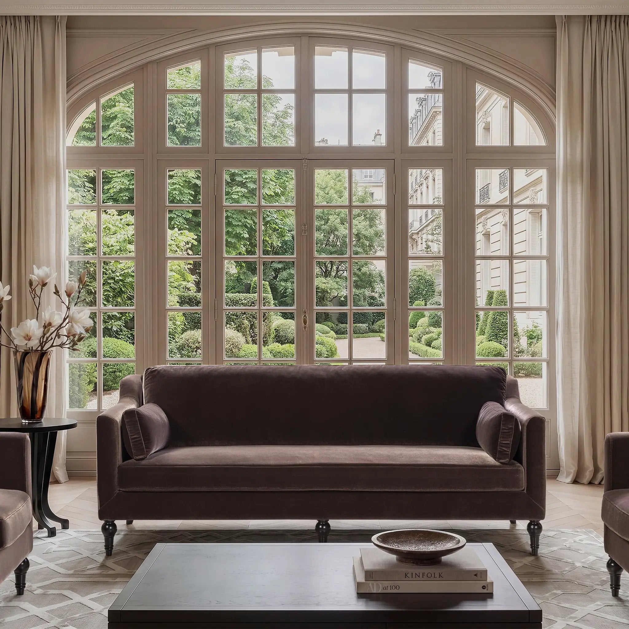 Josephine 84.5" Upholstered Modern Sofa, Deep by HouseOfZazla