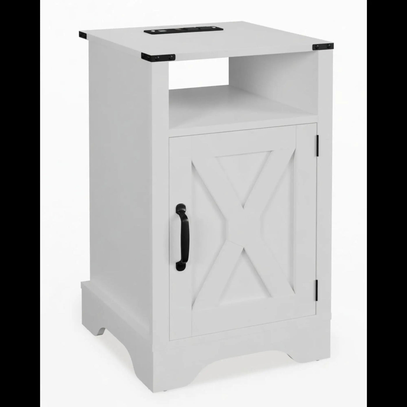 Farmhouse Nightstand, Charging Station & Storage by HouseOfZazla