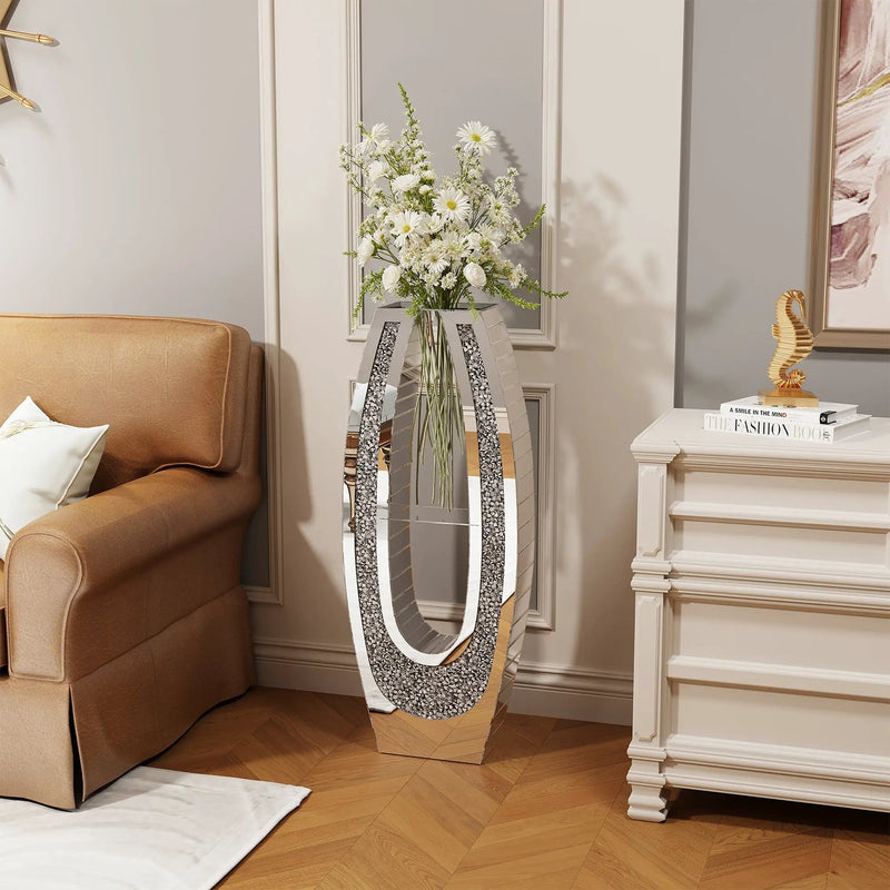 35.82" U-Shaped Tall Decorative Floor Vase by HouseOfZazla
