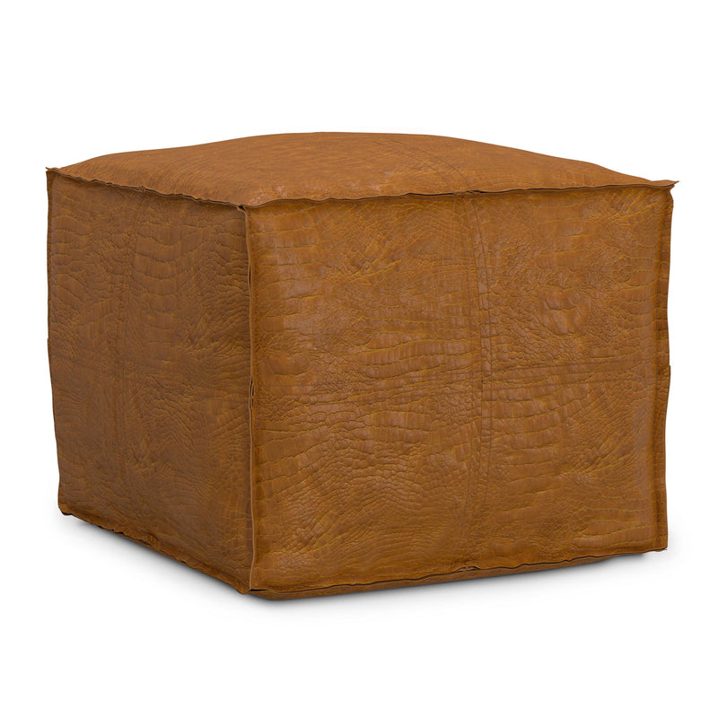 Brody - Square Pouf - Tan by HouseOfZazla