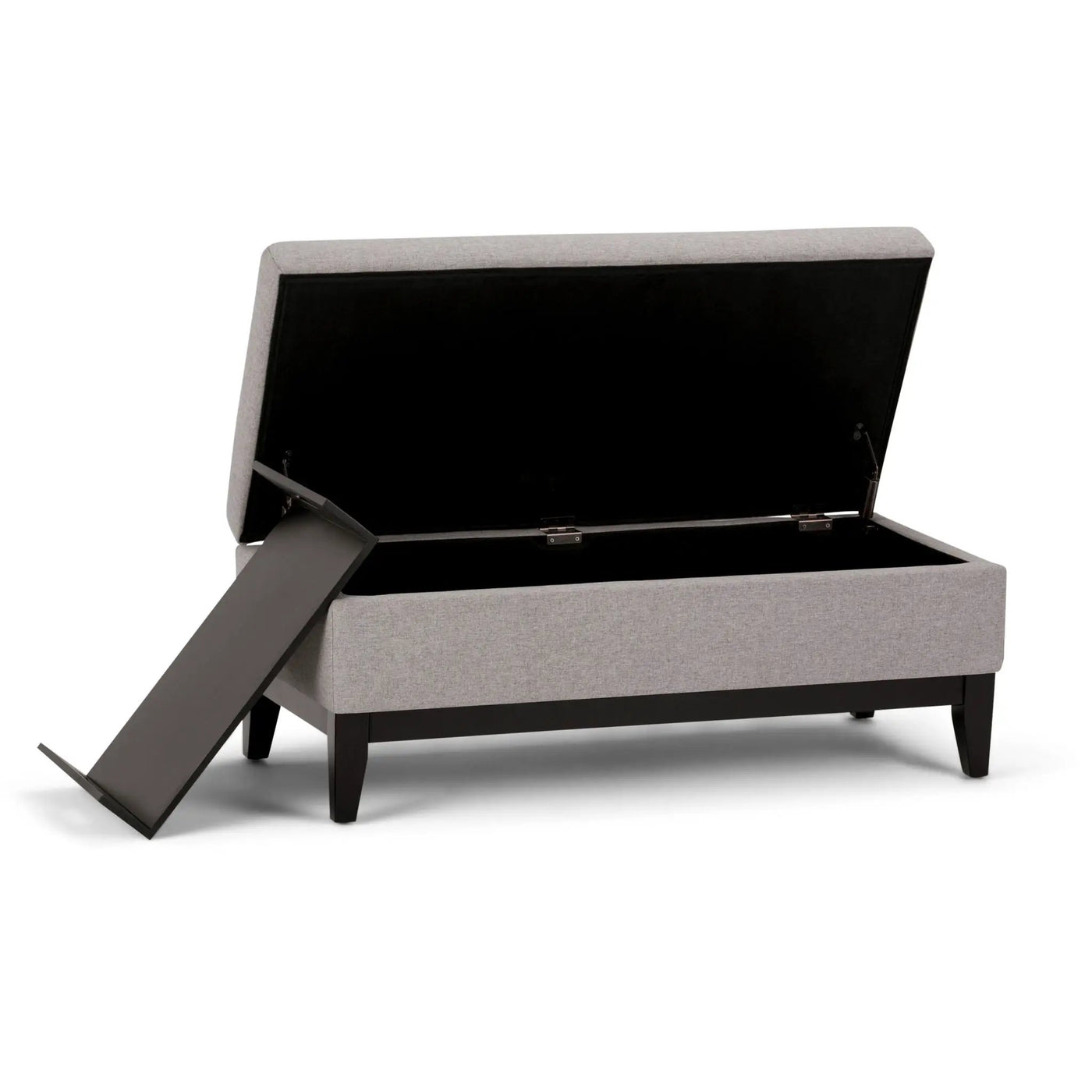 Oregon - Contemporary Storage Ottoman Bench With Tray by HouseOfZazla
