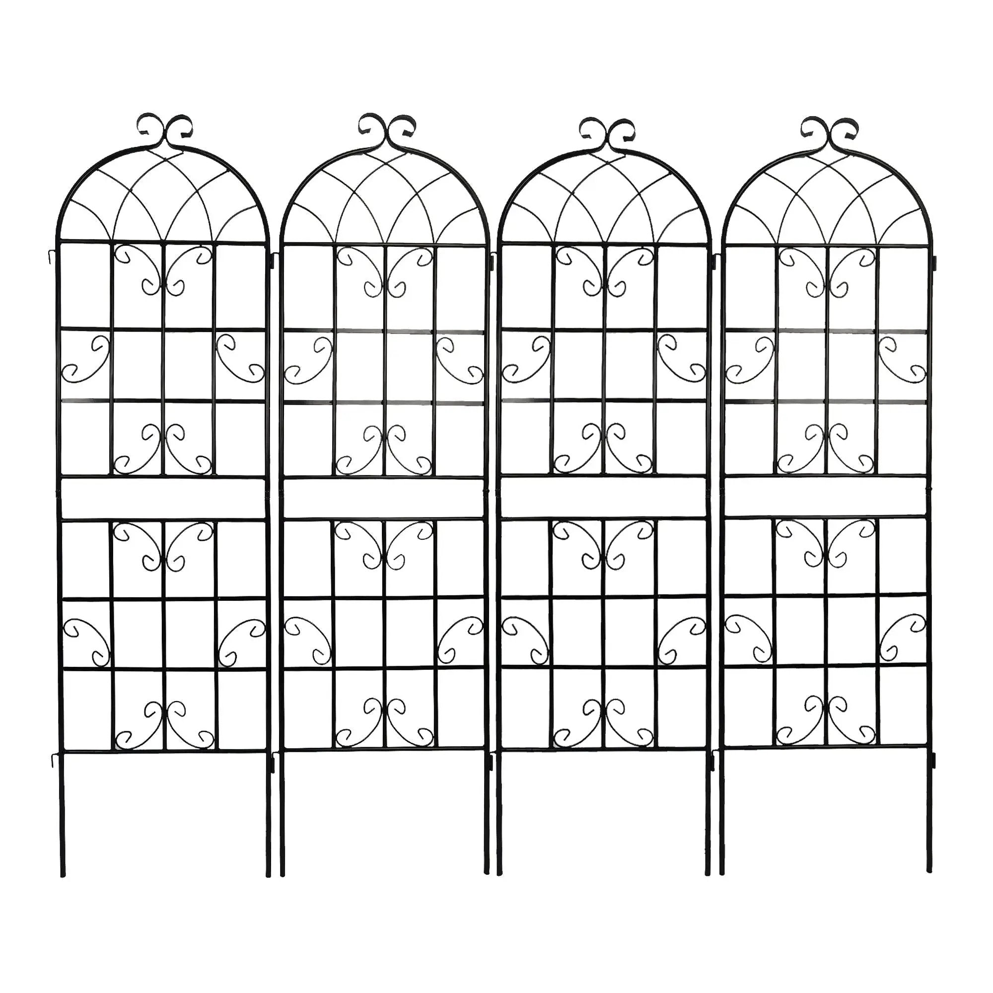 Metal Garden Rustproof Trellis For Climbing Plants Outdoor Flower Support by Unique Piece Furniture