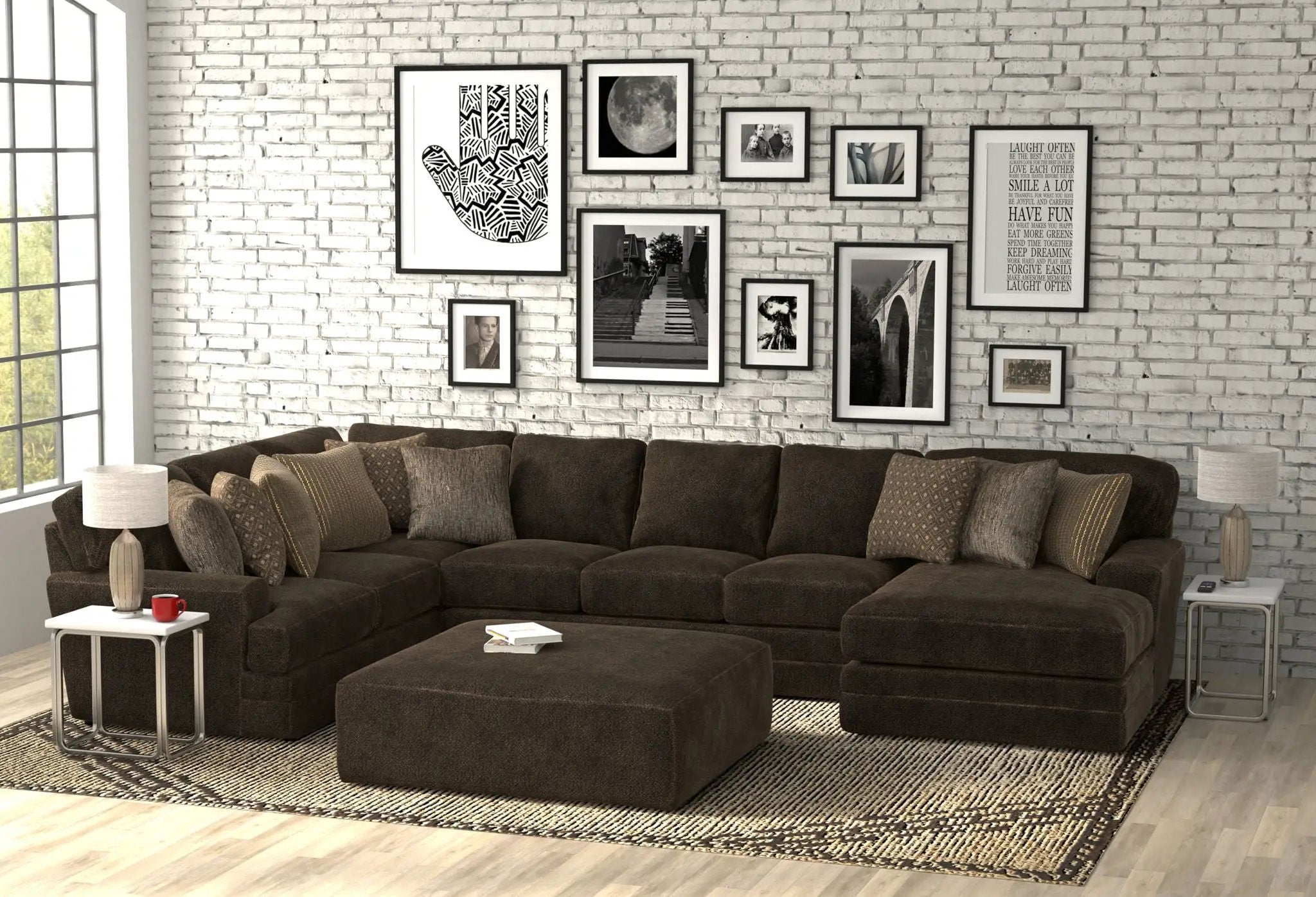 Mammoth - Sectional With Cocktail Ottoman by Unique Piece Furniture