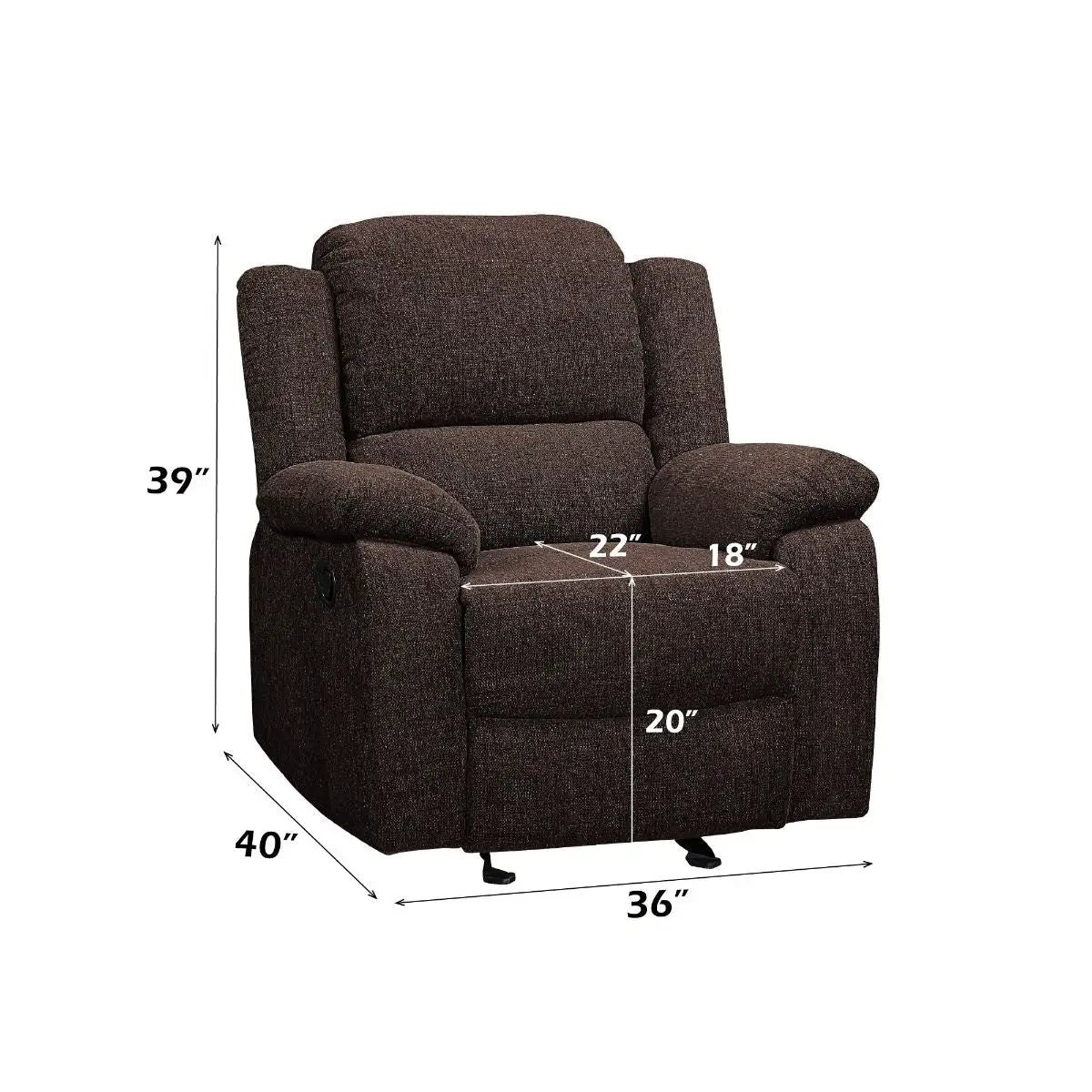 Madden - Motion Glider Recliner - Brown Chenille by Unique Piece Furniture