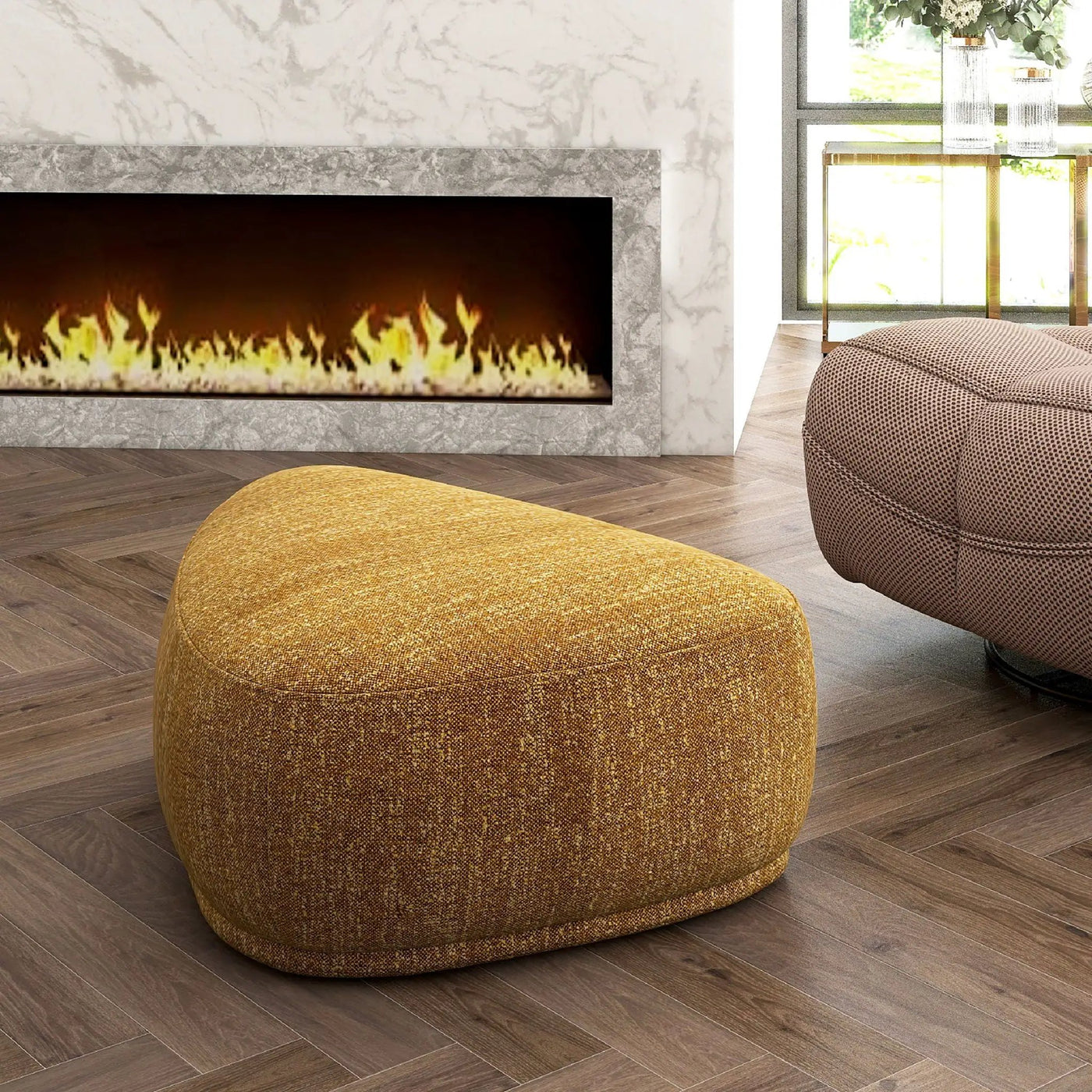 Pebble - Rounded Triangle Cocktail Ottoman by HouseOfZazla