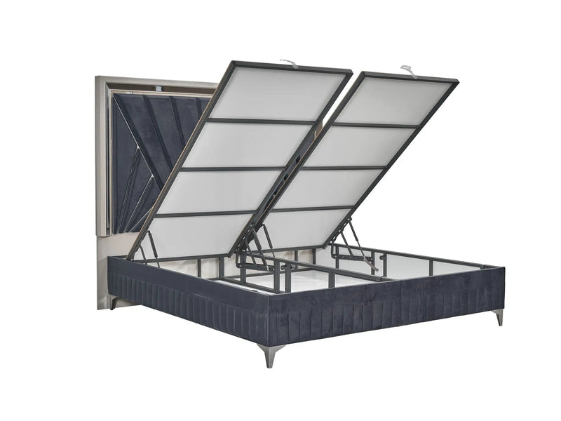 Lavita Modern & Contemporary 5 Pc Queen Upholstered Bedroom Set by HouseOfZazla