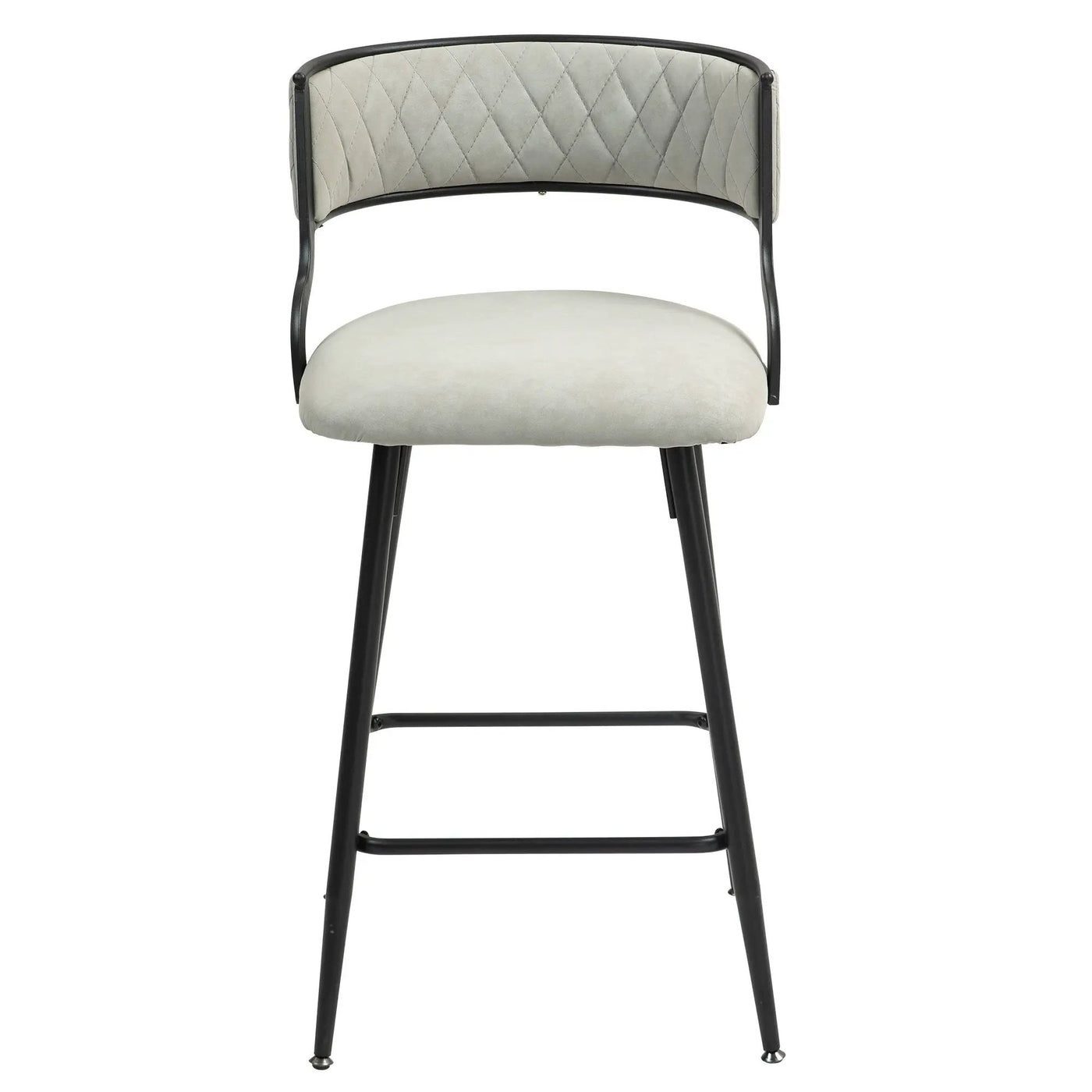 Counter Height Bar Stools With Powder Coating Base And Footrest (Set of 2) - by HouseOfZazla