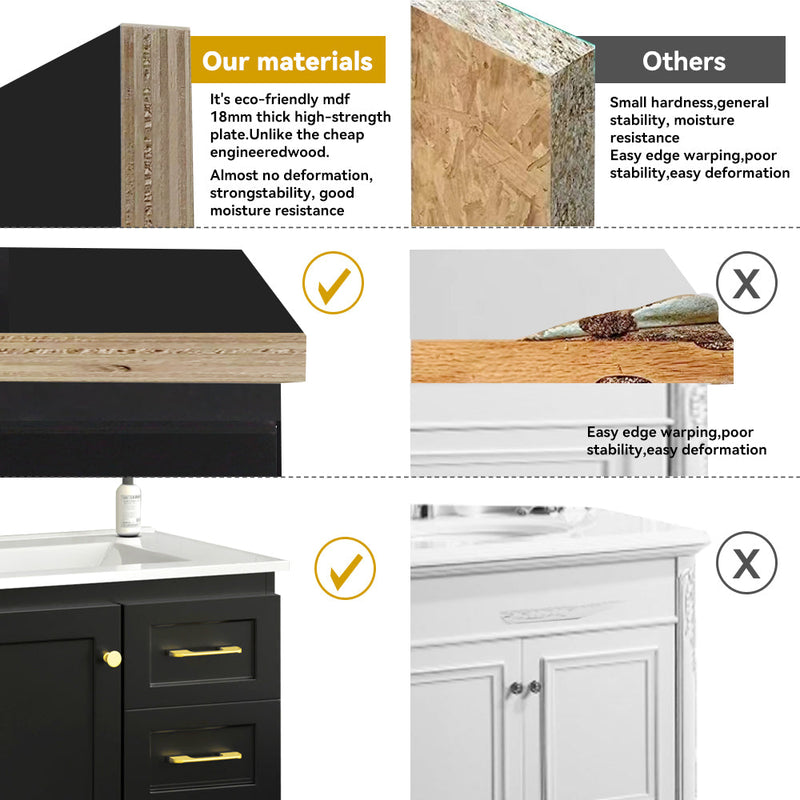 30" Black Bathroom Vanity by HouseOfZazla