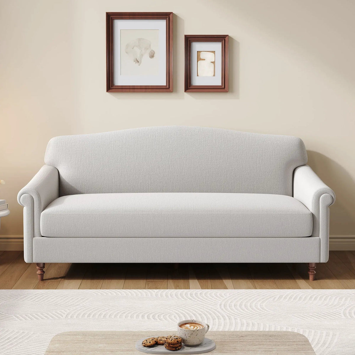 Loveseat Sofa, 2 Seater Couch With Rolled Arms by HouseOfZazla