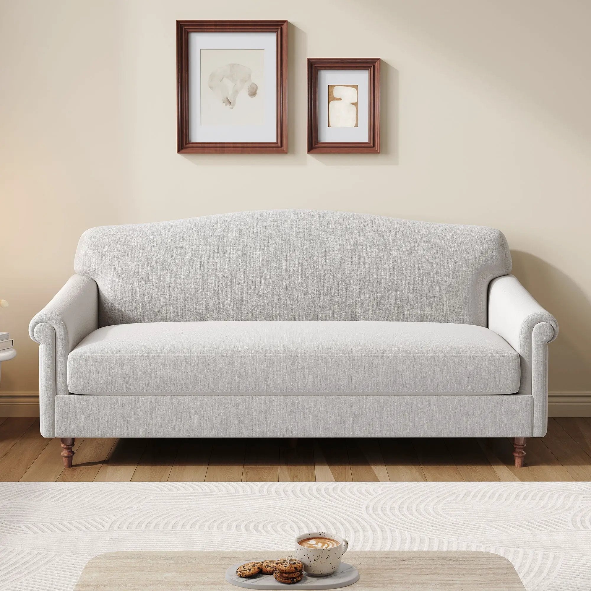 Loveseat Sofa, 2 Seater Couch With Rolled Arms by HouseOfZazla