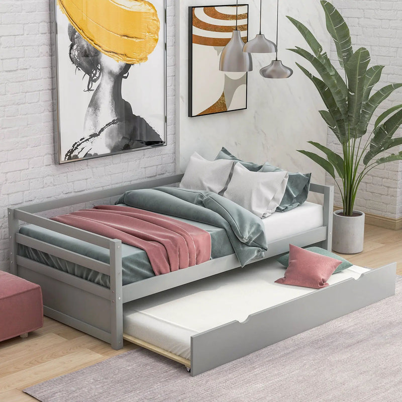Twin Daybed With Trundle Frame Set by Unique Piece Furniture