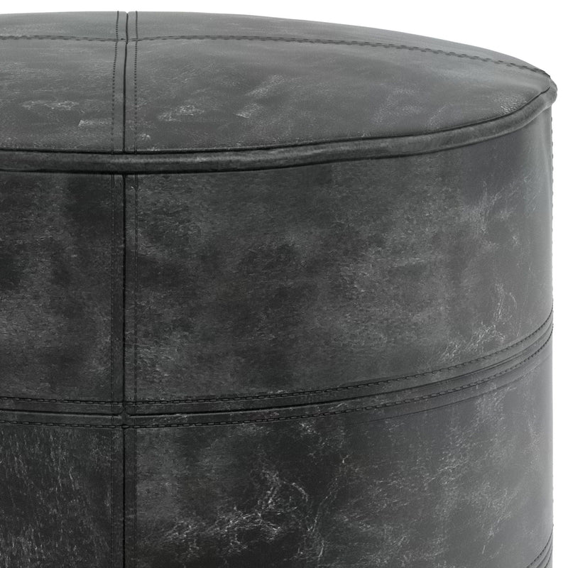 Connor - Handcrafted Round Pouf by HouseOfZazla