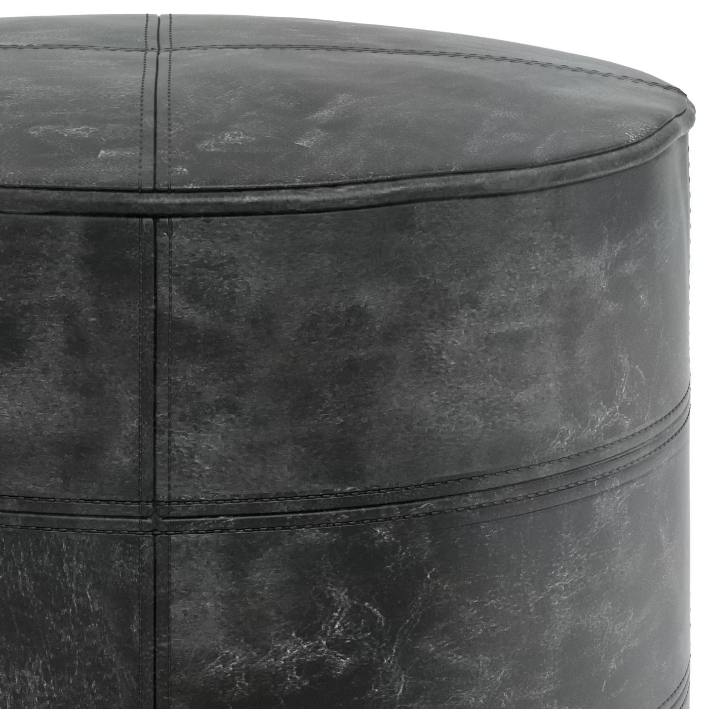 Connor - Handcrafted Round Pouf by Unique Piece Furniture