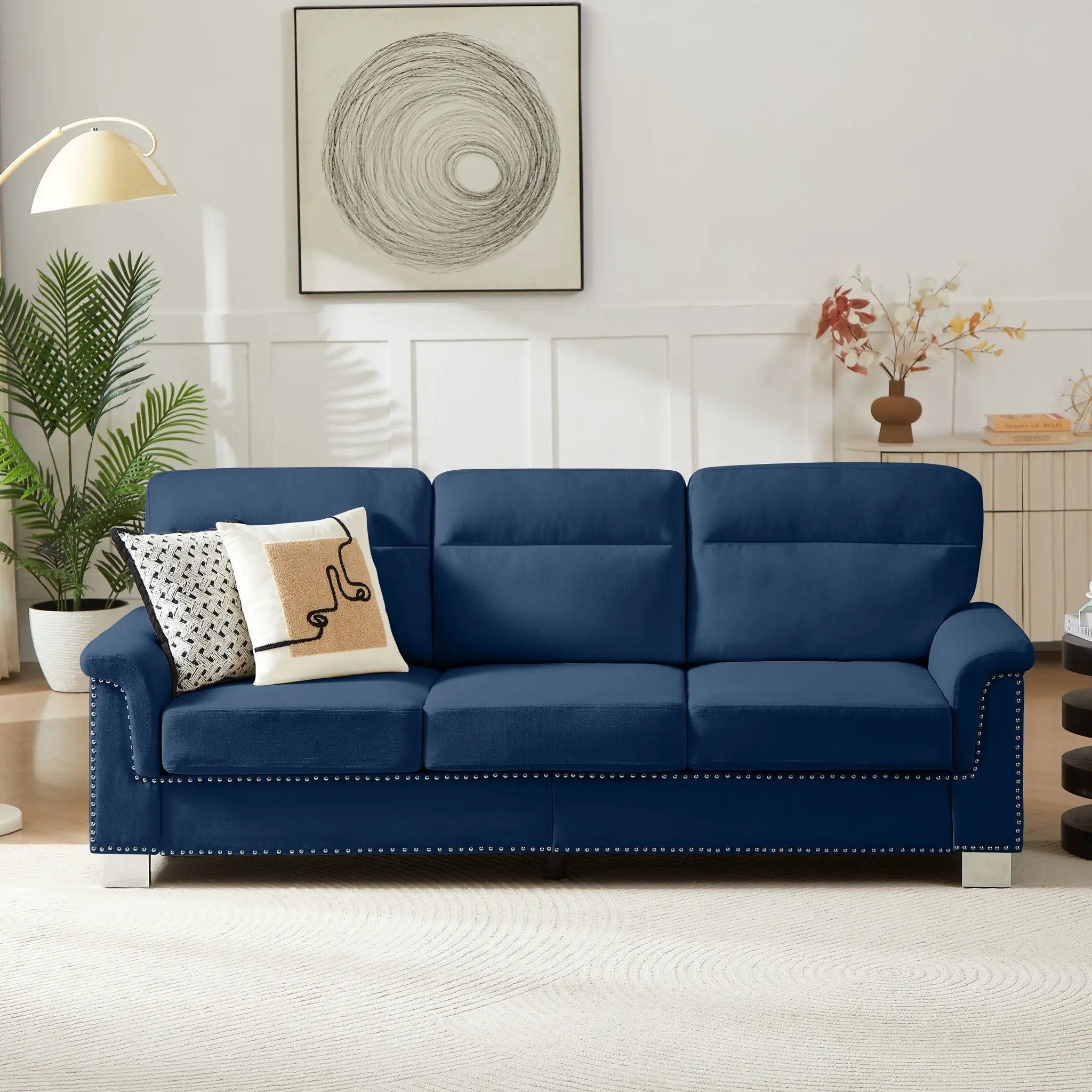 3 Seater Elegant Stationary Sofa by HouseOfZazla