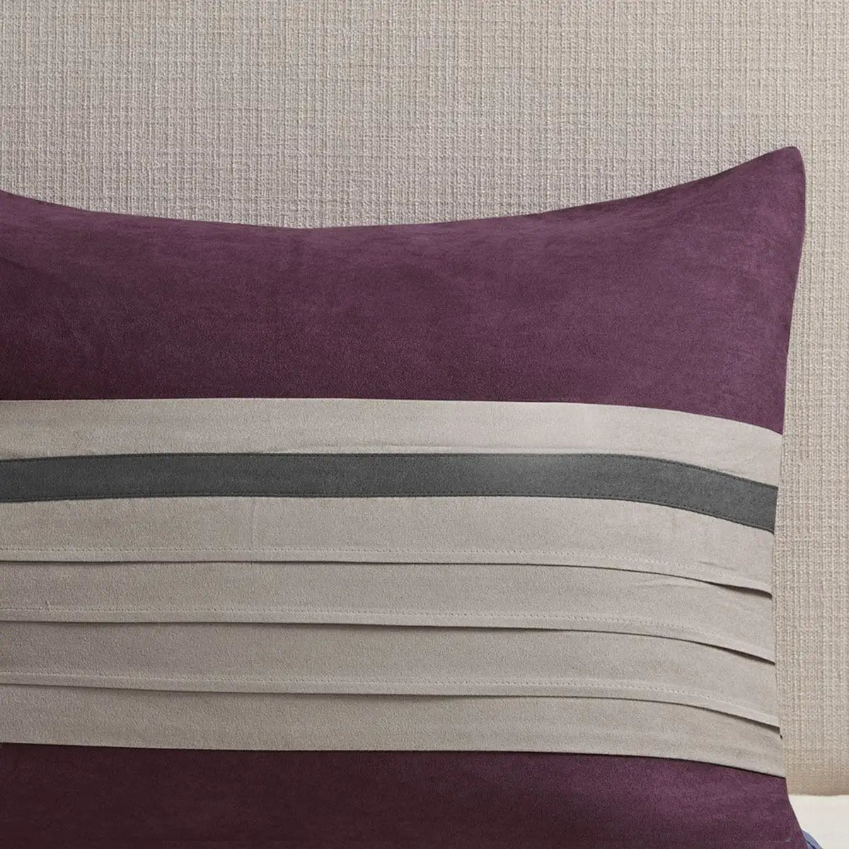 7 Piece Purple Faux Suede Comforter Set Full by HouseOfZazla