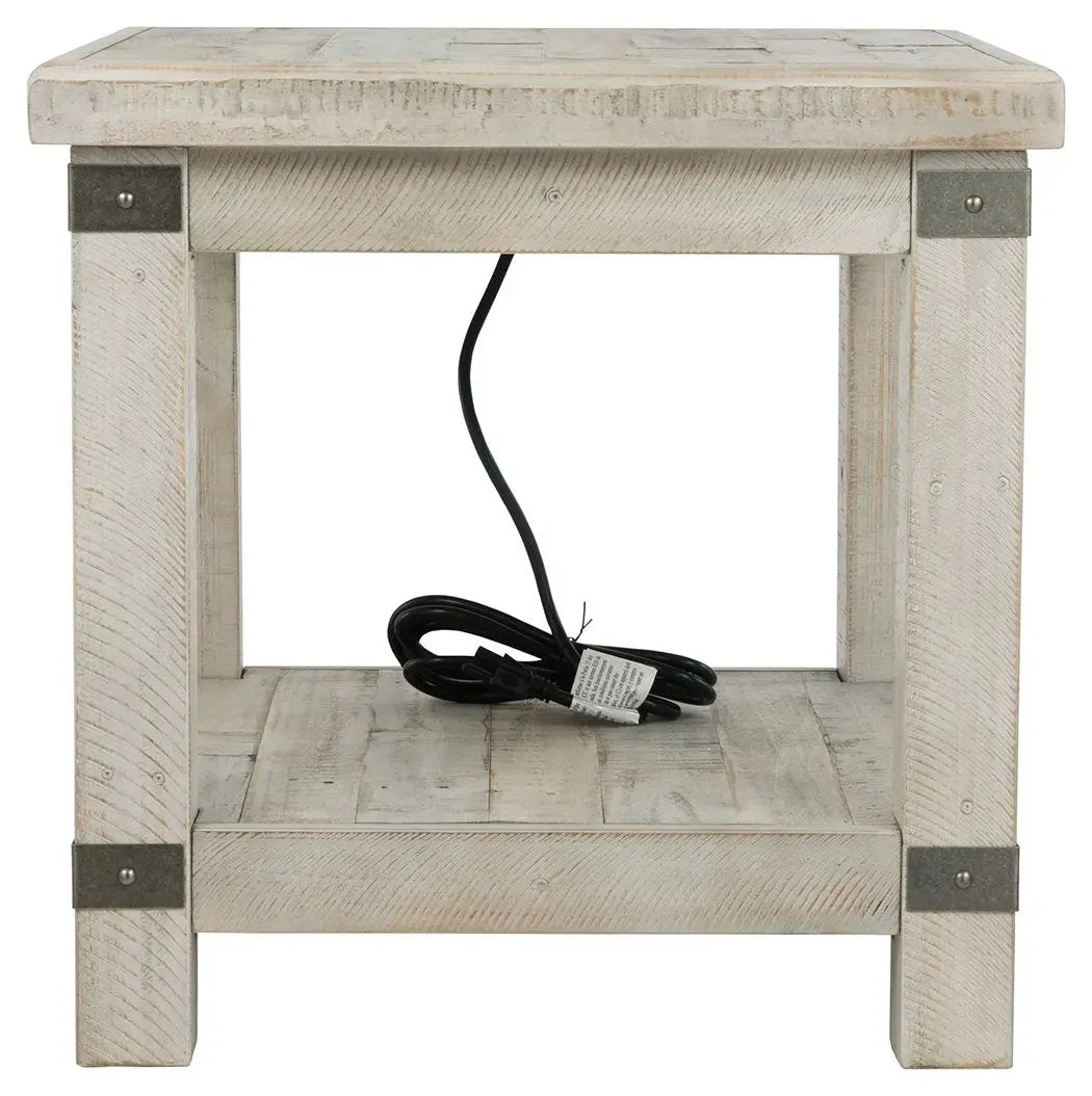 Carynhurst - Rectangular End Table - White Wash Gray by Unique Piece Furniture