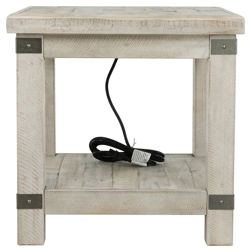 Carynhurst - Rectangular End Table - White Wash Gray by Unique Piece Furniture