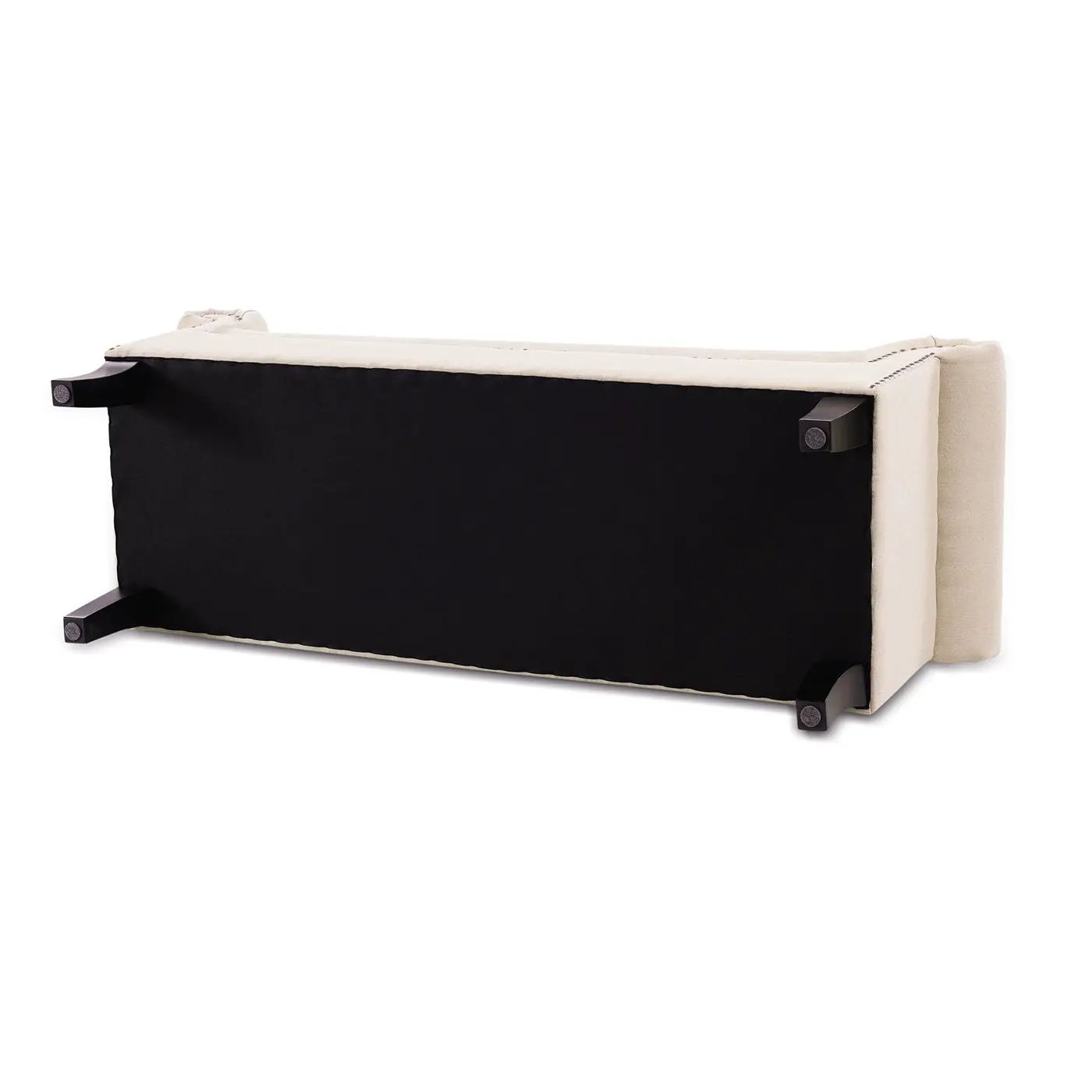 Kathy - Roll Arm Entryway Accent Bench - Sky Neutral Beige by HouseOfZazla