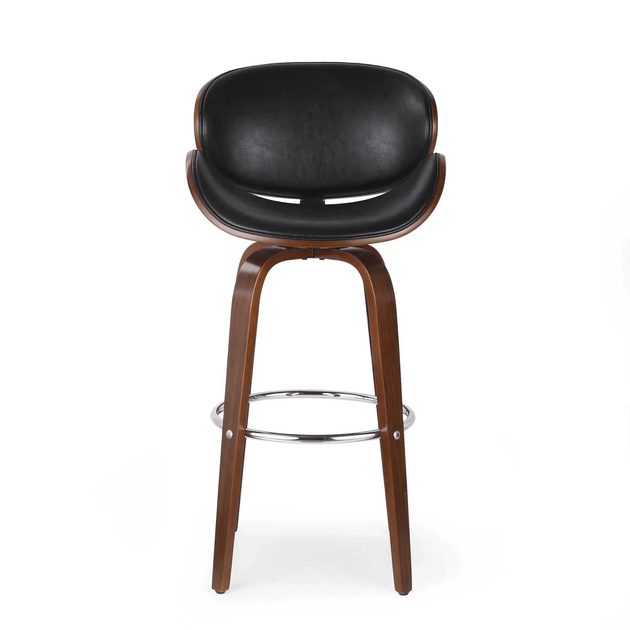 Lumos Mid Century Modern Upholstered Swivel Barstool by HouseOfZazla