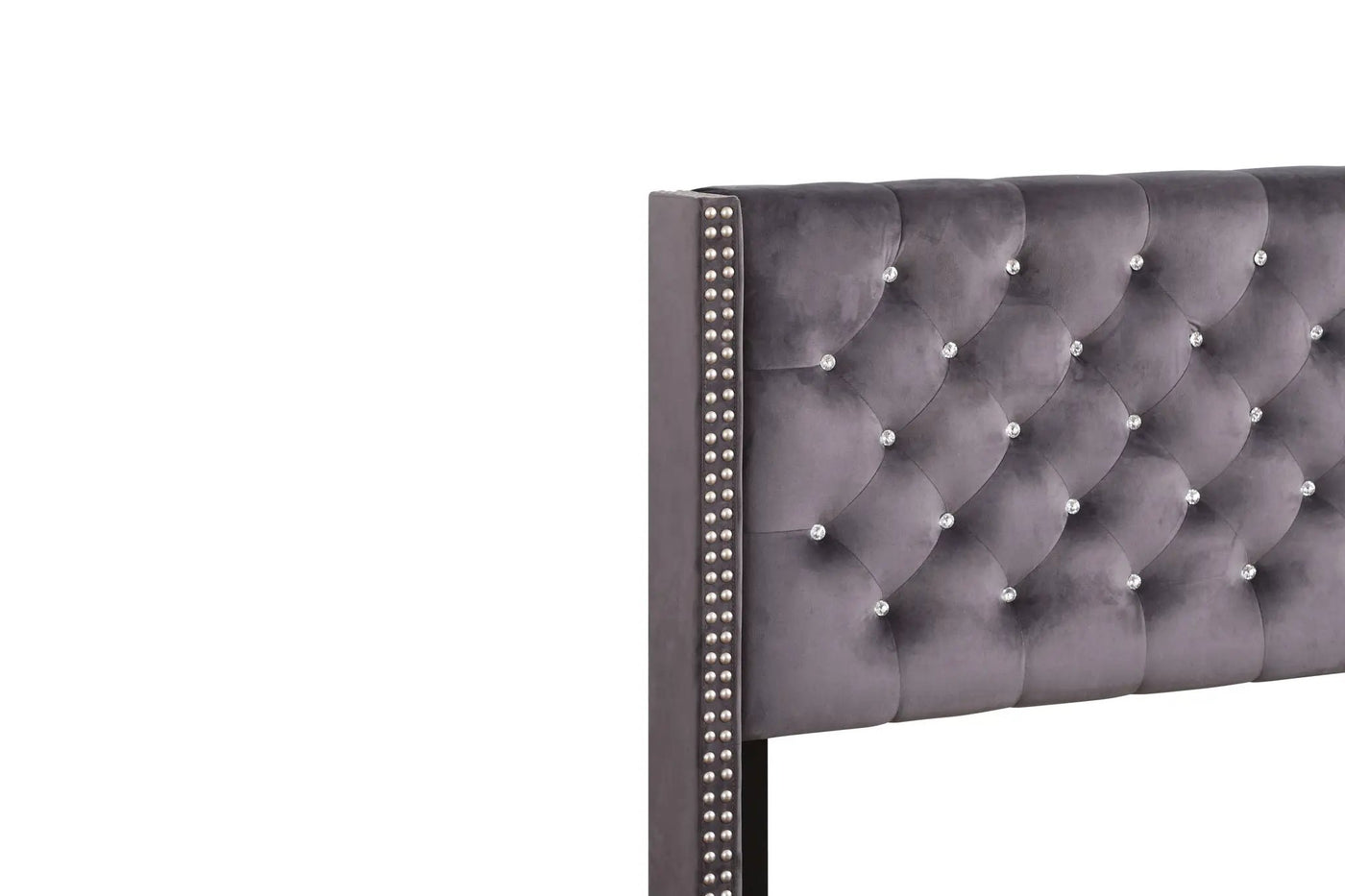 Upholstered Nailhead Trim Chic Bed by HouseOfZazla