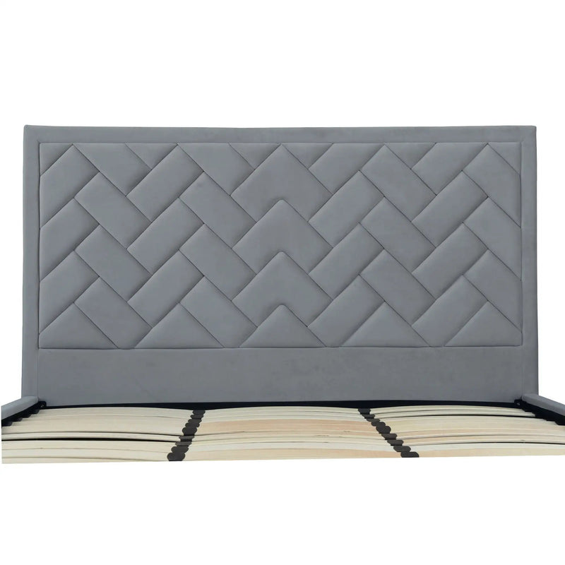 Crosby - Bed With Upholstered Headboard And Slats