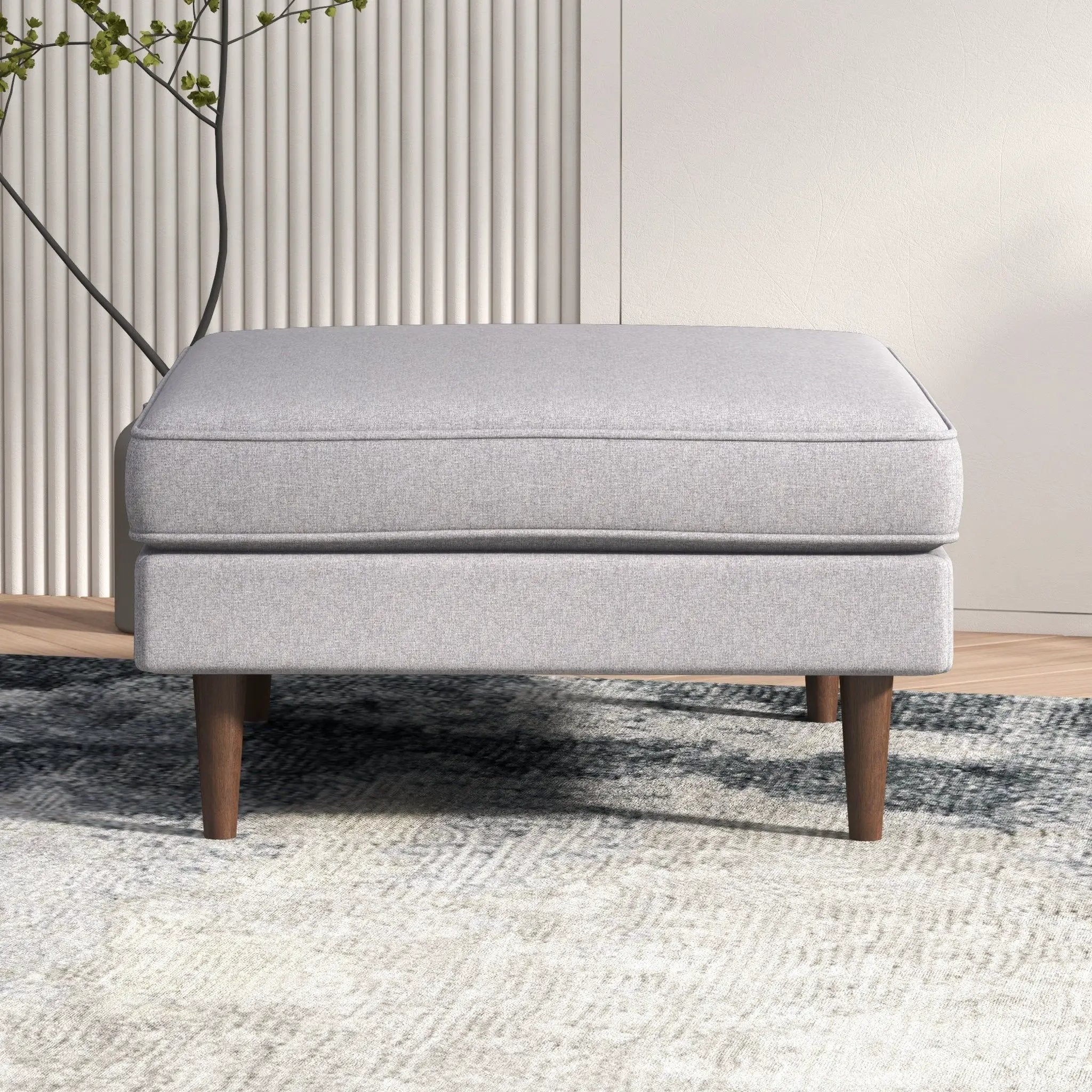Amber - Square Upholstered Ottoman by HouseOfZazla