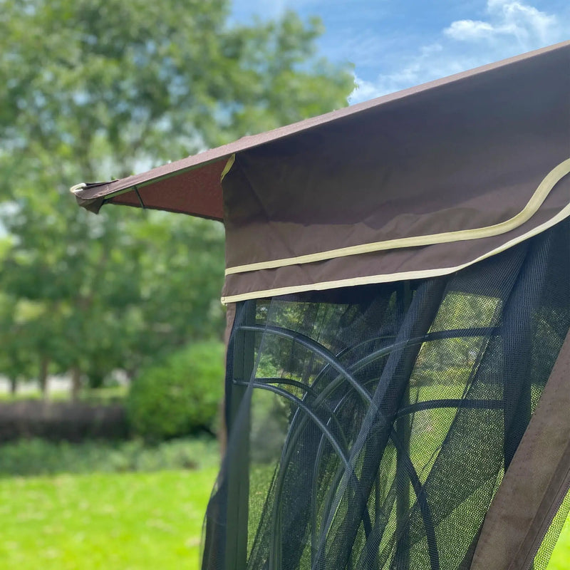 Patio Double Roof Gazebo Replacement Canopy Top Fabric by HouseOfZazla