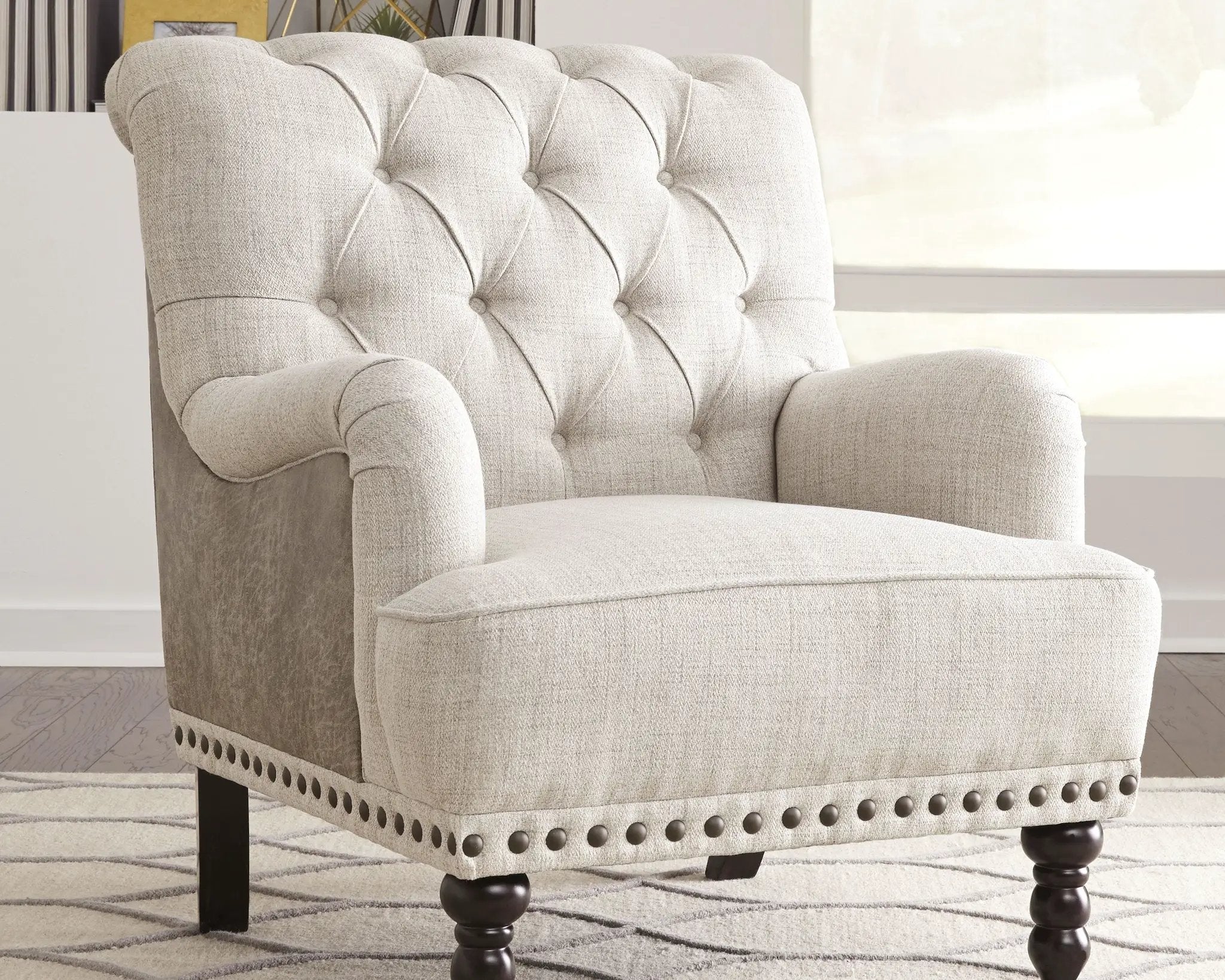 Tartonelle - Accent Chair - Ivory / Taupe by Unique Piece Furniture