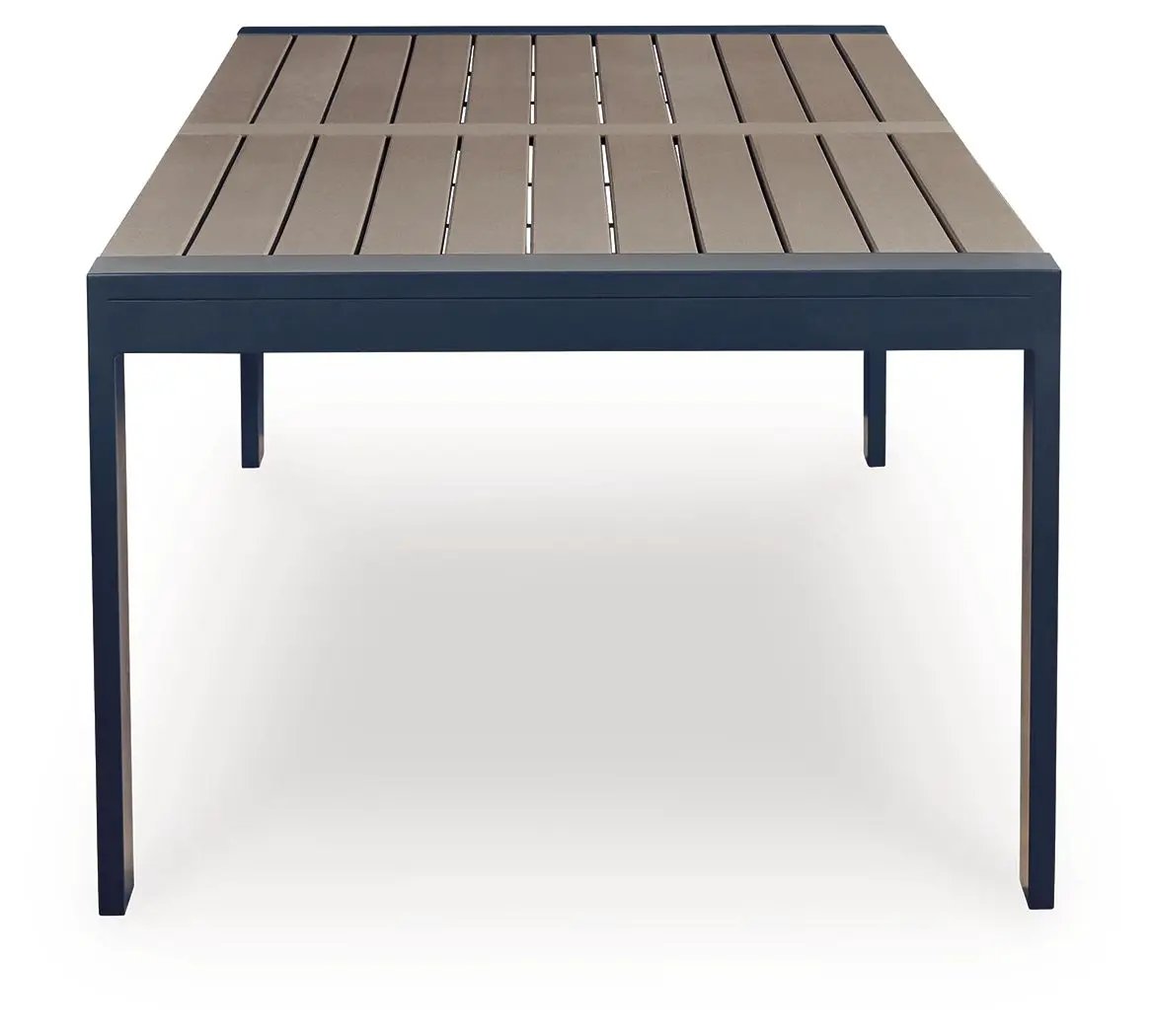 East Beach - Rectangular Dining Table With Umbrella Option - Blue by Unique Piece Furniture