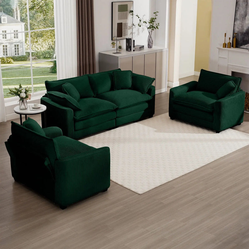 Elegant Oversized Sectional Sofa Set With Deep Seats And Flexible Layout by Unique Piece Furniture