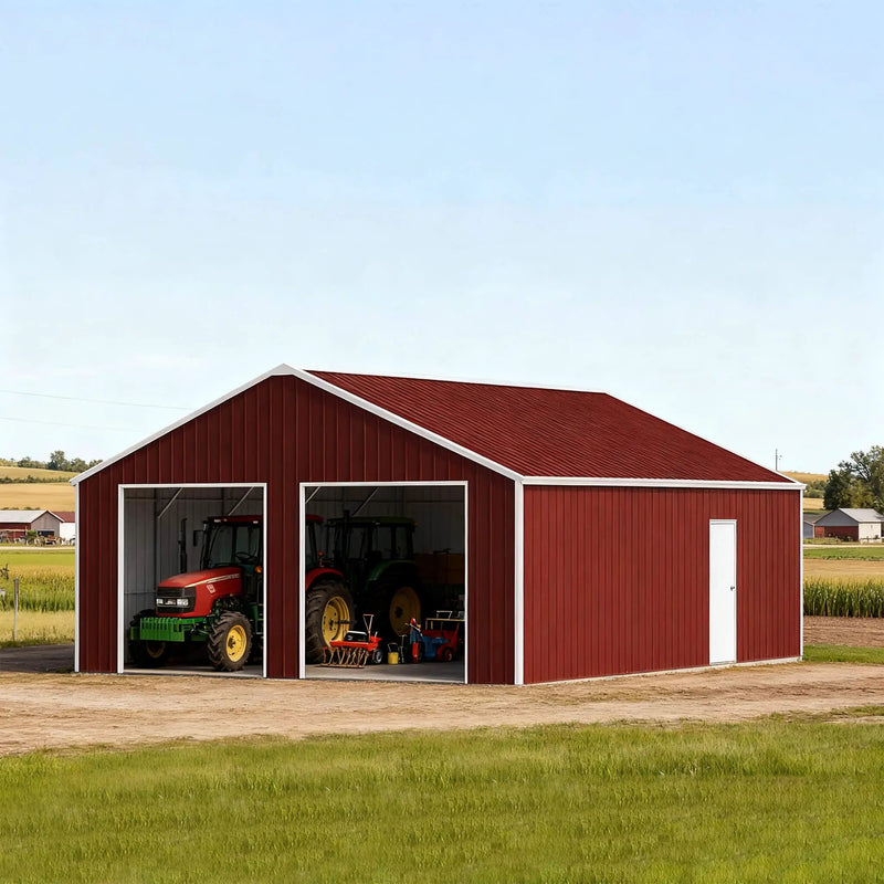 [25X33FT] Alora Heavy-Duty Dual-Door Galvanized Steel Storage Shed (SAK72345) by SAKSBY WHOLESALE