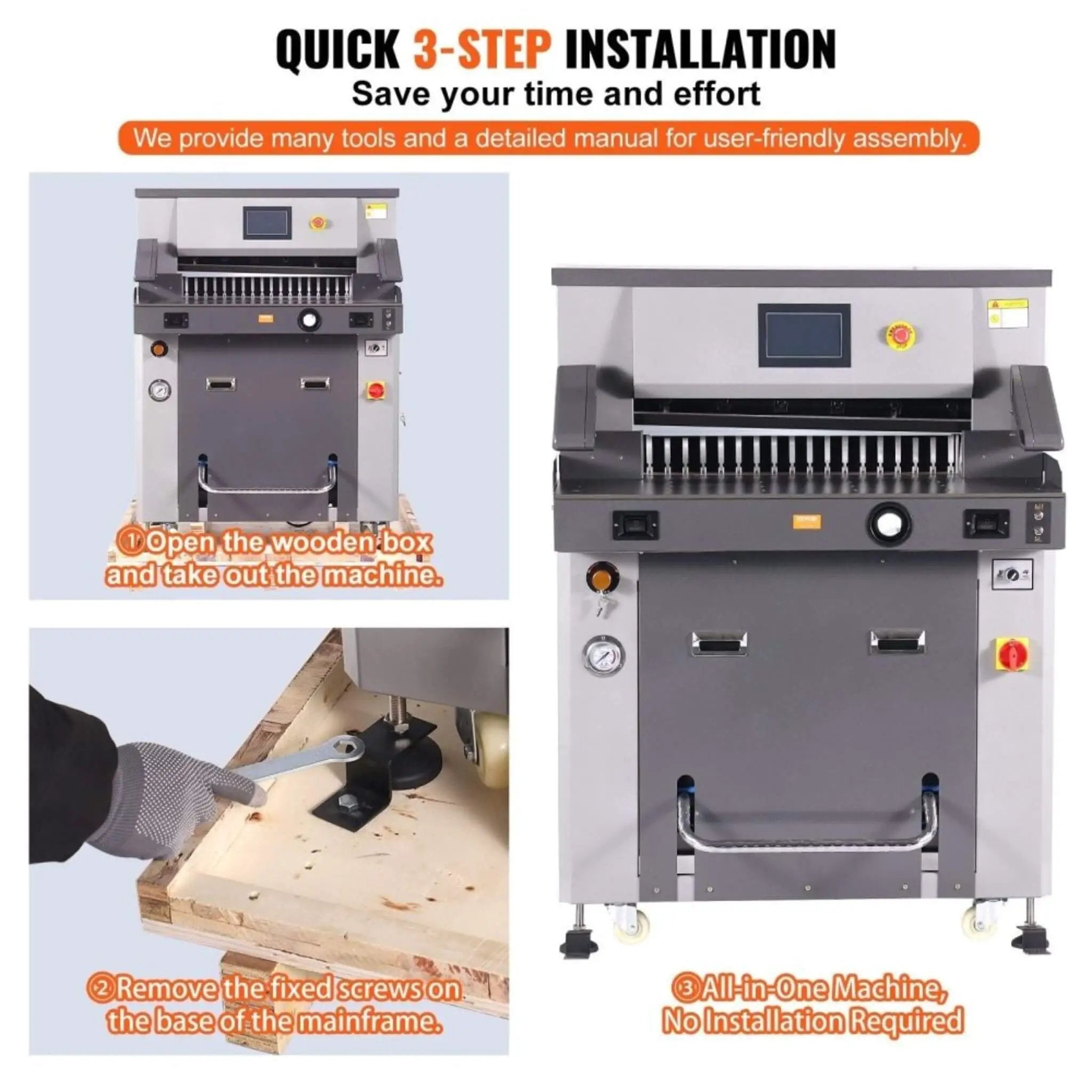 26-Inch Electric Heavy-Duty Hydraulic Paper Cutter Machine With Touchscreen (SAK92518) by SAKSBY WHOLESALE