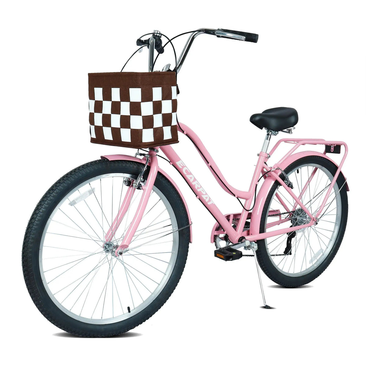 26 Inch 7-Speed City Commuter Bike with Lock & Detachable Basket