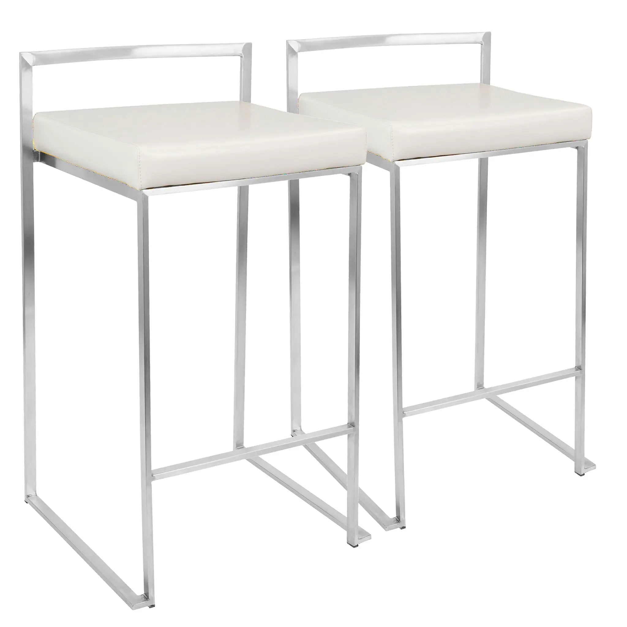 Fuji - Contemporary, Stackable Elegant Counter Stool (Set of 2) by HouseOfZazla